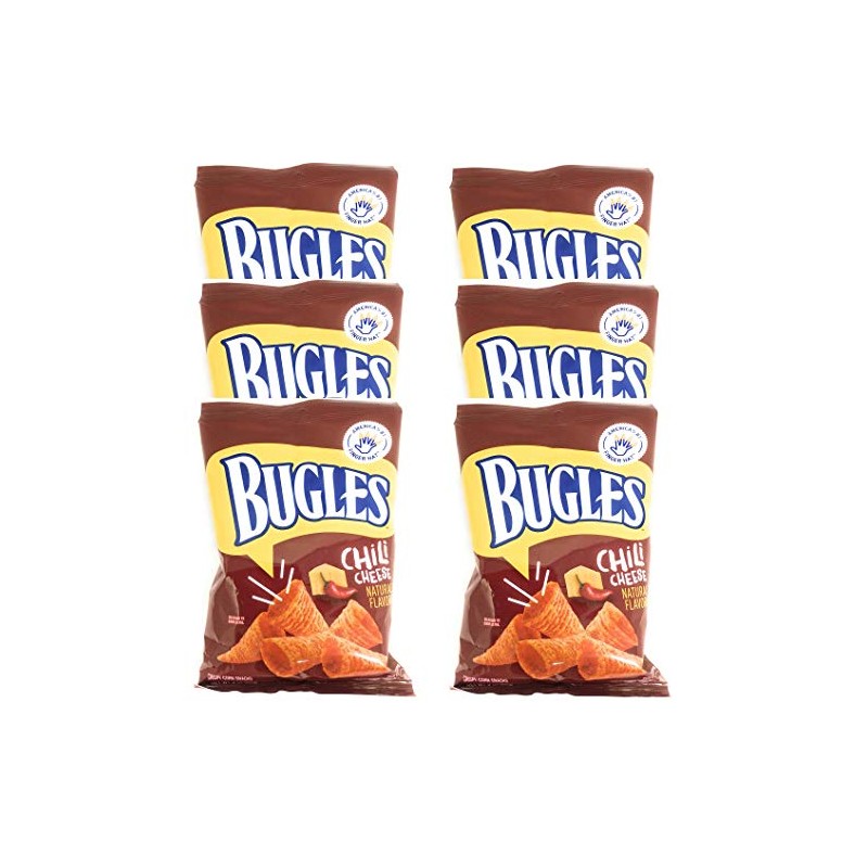 Bugles Chili Cheese Corn Snacks, 3 oz. (Pack of 6)