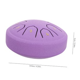 NOLITOY Mini Steel Tongue Drum Notes Percussion Instrument for Meditation and Music for Beginners and Purple