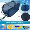 Pop-Up Pool Float Storage Bag,47x23.6x23.6inch Hanging Mesh Organizer Adjustable Pool