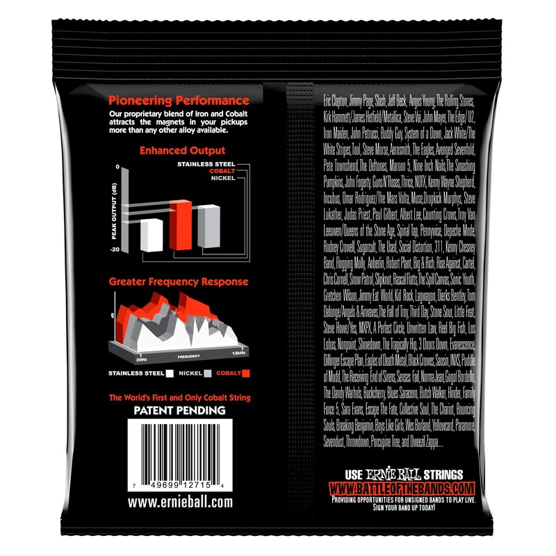 4 PACK Ernie Ball 2730 Cobalt 7-String Skinny Top Heavy