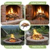 24 Inch Fireplace Grate, 1/2" Solid Steel Fireplace Log Holder,