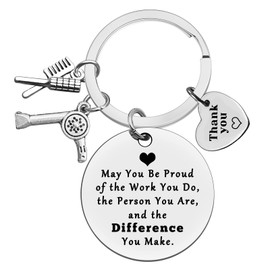 Ximalun Hairdresser Gifts Keyring Hair Stylist Appreciation Gifts Cosmetology Graduation Gift Leaving Retirement Christmas Birthday Thank You Gifts for Hairdresser