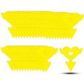 36PCS Fruit Fly Sticky Traps Fungus Gnat Traps Insect Trap for Plants Kitchen Indoor Outdoor White Flies Mosquitos Fungus Gnats Flying Insects Houseplant Gifts (Love Shape)