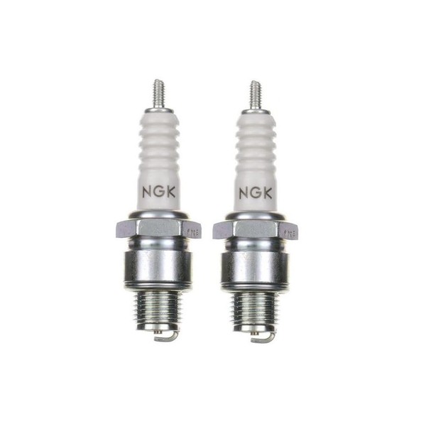 2x Spark Plug B8HS Spark Plugs Set of 2 for Scooter/Motorcycle/Moped Compatible with: 0241248531 0241248540 0241256512 0241256519 W240M1 W240MZ1 W240T1 W250T1 W260M1 W260MZ1 W260T1 W275T1
