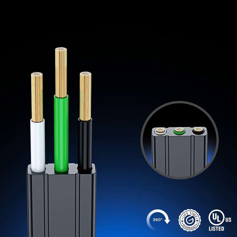Maximm - Cable de extensión Plano Giratorio de 360 Grados,