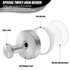 Hshenjhu Pack of 4 Suction Cup Hooks, Silver No Drilling