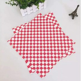 Alea 150 hojas papel encerado para hamburguesa, hot dog, papas a la francesa y forro para canastas (Rojo)