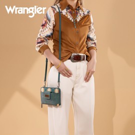 Wrangler Small Crossbody Wallet for Women RFID Blocking Phone Purse Shoulder Bag Handbags with Credit Card Slots