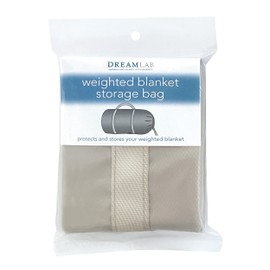 Dream Lab Weighted Blanket Storage Bag with Straps, Cinch Closure for Easy Use, Taupe