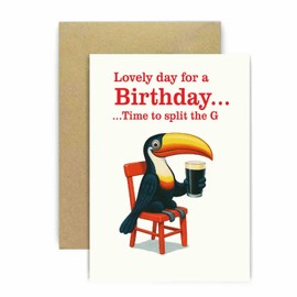 Huxters Funny Lovely Day for a Birthday Card G Stout for Him Men Son Grandson Dad Uncle Brother 18th 21st 30th 40th Birthdays Cards - 14.8cm (Lovely Day)
