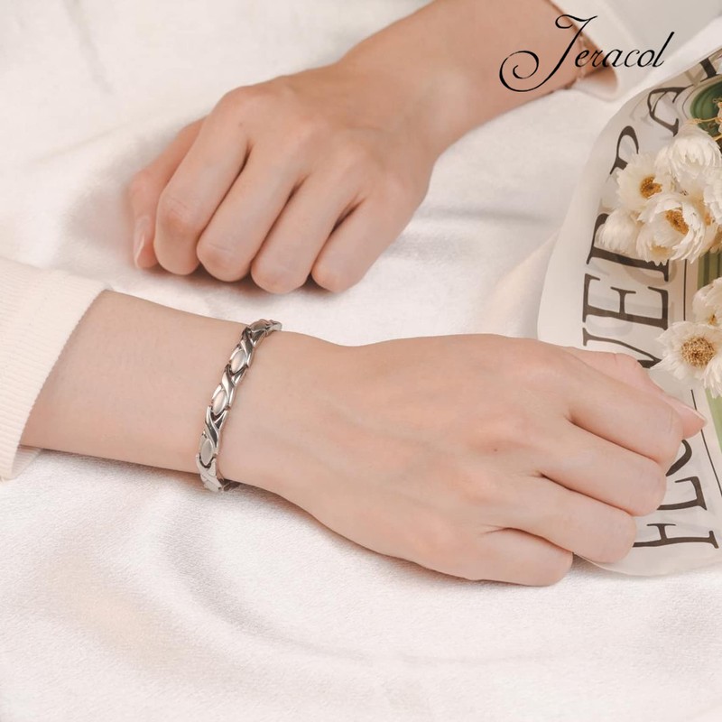 Jeracol Titanium Magnetic Bracelets for Women Bracelets Titanium Magnetic Brazaletes