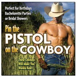 Bachelorette Party Games Pin Cowboy - Pin The Pistol on The Cowboy - Last Rodeo Bachelorette Decorations