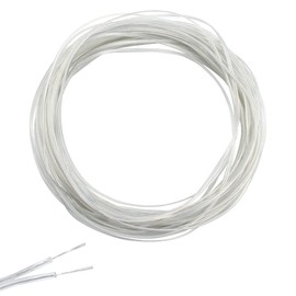 LanYing 15 Metre Cable Transparent 2-Core Electric Cable Transparent Cable 2 x 0.08 mm² 28 AWG Power Cable Transparent for Household Appliances with Low Power Consumption
