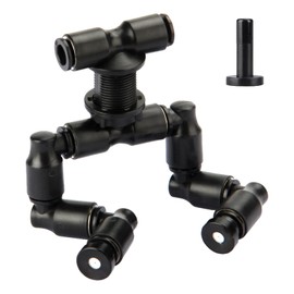Reptile Mister Nozzles - T Double Misting Assembly, 1/4'' Misting Nozzles for Terrarium, Paludarium, Vivarium, Plants, Amphibians, and Reptile Tanks