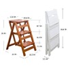 KINGBO Step Stool for Adults/Step Ladder/Counter Chair, 3-Step Folding Portable