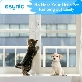 eSynic 10 Packs Window Locks for Upvc Window Durable Window Locks Child Safety Reliable Window Safety Restrictor 19CM/7.5Inch Wire Long Window Security Lock with Screws for Home Office Safety etc