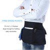 BOHARERS Waist Apron with 3 Pockets - Black Waitress Waiter