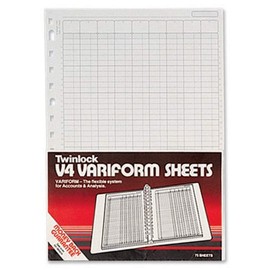 Rexel Twinlock Variform V4 Cash Refill Sheets 7 Columns (75 sheets)