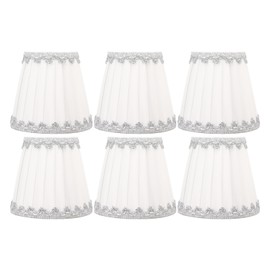 6Pcs Cloth Lampshade Modern Simple Candle Chandelier Light Shade Table Lampshade for Living Room