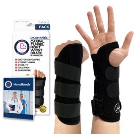 Dr. Arthritis Doctors Designed Adjustable Wrist Support / Wrist Splint, Tendonitis/Carpal Tunnel Splint, Supportive Night Wrist Brace & Wrist Brace [Right + Left]