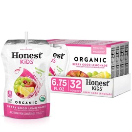 Honest Kids Juice Drink Pouches 32 Pack Gluten Free 6.75 Fl Oz Each