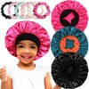 Heniho Gorros Satén Dormir Niños Bonito Gorro Pelo Gomas Rizado