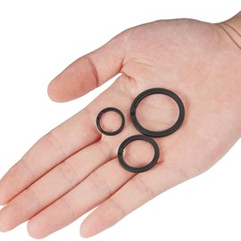 KeyUnity Titanium Keyring, Key Ring Hoop, Strong Keyring, Keychain, Car Keychain Keyring, Key Rings Men, Keyring Clip, 33/25/17.5mm Side Pushing Split Rings for Key Carabiner, Flashlight(1L+1M+1S)