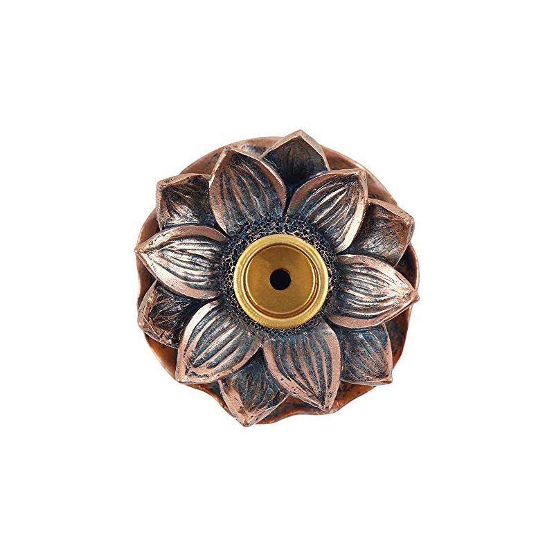 Colourful Resin Lotus Backflow Burner - 4.5cm x 7cm (1