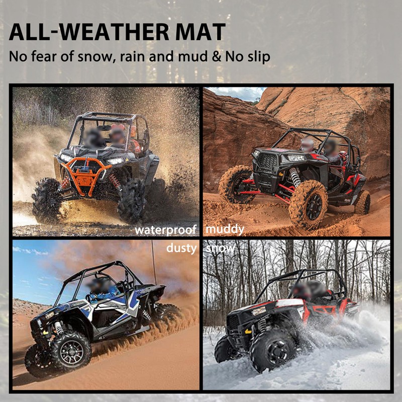 SAUTVS Rubber Bed Mat Liner for Ranger XP 1000/ Ranger