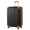 Coolife Luggage, Lightweight and Durable Hardshell, 28 in, apricot black