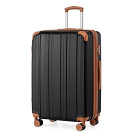 Coolife Luggage, Lightweight and Durable Hardshell, 28 in, apricot black