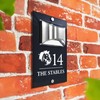 Custom Signs Solar Illuminated Modern Anthracite House Number Sign 24cm