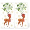 20 Individual Handkerchiefs Christmas Deer Under Mistletoe 2 Packs of 10 Individual Paper Handkerchiefs Printed Gift