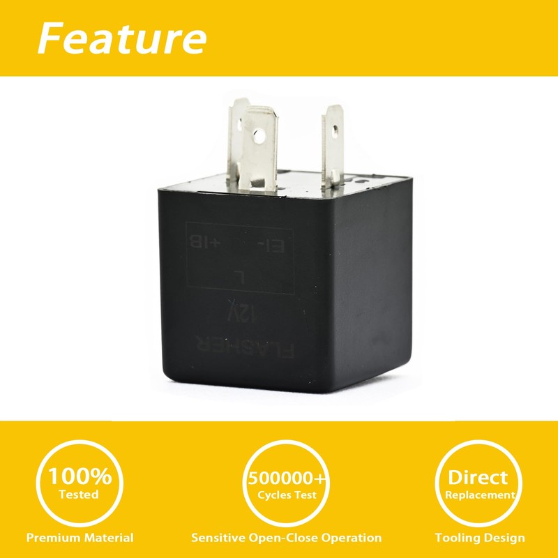 GROBARPART 3 Pin H42675031 Led Turn Signal Flasher Relay