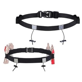 2 Cinturones Para Correr Mujer,con 6 Bucles de Gel, Cinturon Running, Ajustable, con banda reflectante, Ideal Para Entrenamientos y Carreras, Ajuste S