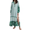 R.Vivimos Women's Long Sleeve Floral Print Bohemian Maxi Dresses with