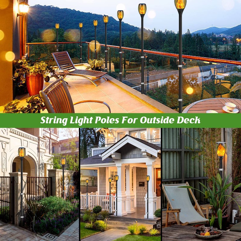 ZOOHAR Outdoor Light Pole Extension Kit - 55"/4.6FT Stainless Steel