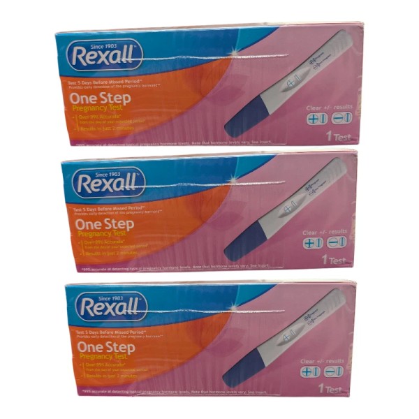 Rexall 3 x Rexall One Step Pregnancy Test, 1 Test