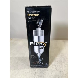 Flitrax Filtrax Premium 15 Stage Shower Filter Removes Hard Water Chlorine Heavy Metals