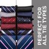 Set of 3 Non-Slip Velvet Tie Hangers, Black - Holds