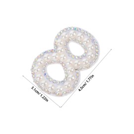 Operitacx 10 Pcs Faux Pearl Rhinestone Iron Numbers Patches DIY Sew Appliques for Clothing Jeans Bags Fashionable Embellishments for Parties Events Unique Glitter Design