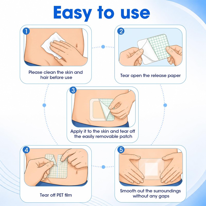 10"x12" Dialysis Catheter Shower Cover, 10 Pcs