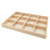 Anktily Wooden Sorting Tray Grid Display, Wood Storage Divider Organizer