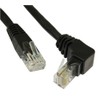 MyCableMart 20ft Cat6 Angled-Down Ethernet RJ45 Patch Cable, Non-BOOTED, Black