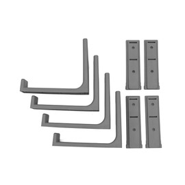 Vego garden Planter Box Brackets for Herb & Mini Planters, Adjustable Window Box Brackets, Wall Mount Flower Box Bracket, Heavy Duty Planter Shelving for Patio Garden Fence Railing Balcony, 4 Pack