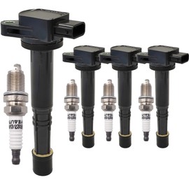 UF311 Ignition Coil Pack 30520-PNA-007 and Iridium Spark Plugs 92213 Set of 4PCS Compatible with Honda Accord 2003-2017,Civic 2002-2011 2016-2024,CR-V 2002-2019,Element 2003-2011&Acura 2.0L 2.4L L4