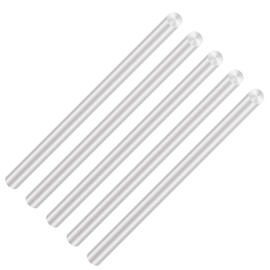 LAVMHAB 6063 Aluminium Round Rod 6 mm x 100 mm, Solid Round Shafts Aluminium Rods Round Rod for DIY Craft Models (Pack of 5)