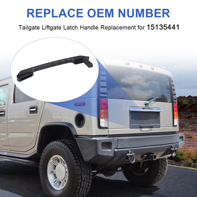 JDMON Replacement for Tailgate Liftgate Handle Exterior Textured Lever Hummer