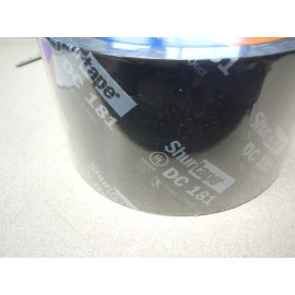 Shurtape 106634 DC 181 3" Flex Duct Film Tape, Black Printed, 72mm x 110m