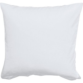 Erwin Müller Cuddly cushion cover, maco satin country hat, 100% cotton, silky shine, with practical zip, temperature regulating, white, boil-proof, size 40 x 40 cm